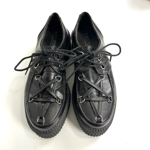 Killstar Hexellent Creepers Gothic Pentagram Mismatch Platform Black Punk SZ 9 - Picture 3 of 10